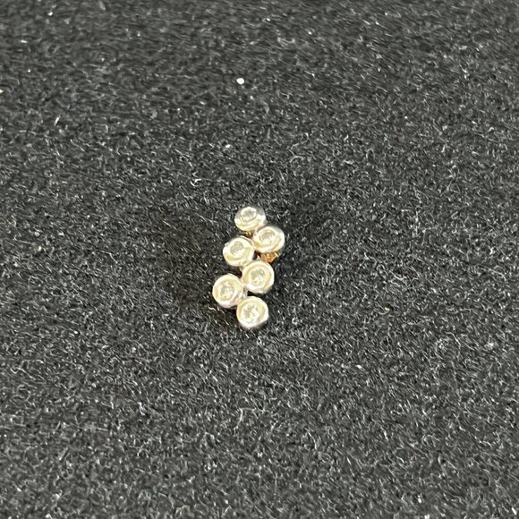 Vintage Sterling Silver and Rhinestone Pendant Charm 925 Silver - Picture 6 of 6